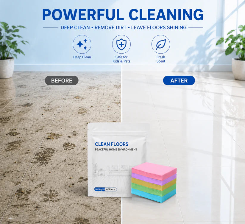 Dissolving Floor Cleaning Sheets – Fresh Clean in One Drop