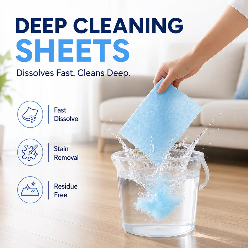 Dissolving Floor Cleaning Sheets – Fresh Clean in One Drop