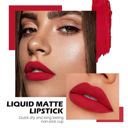 💄 10-Piece Matte Waterproof Lip Gloss Set – Bold Color, All-Day Stay Big Sale