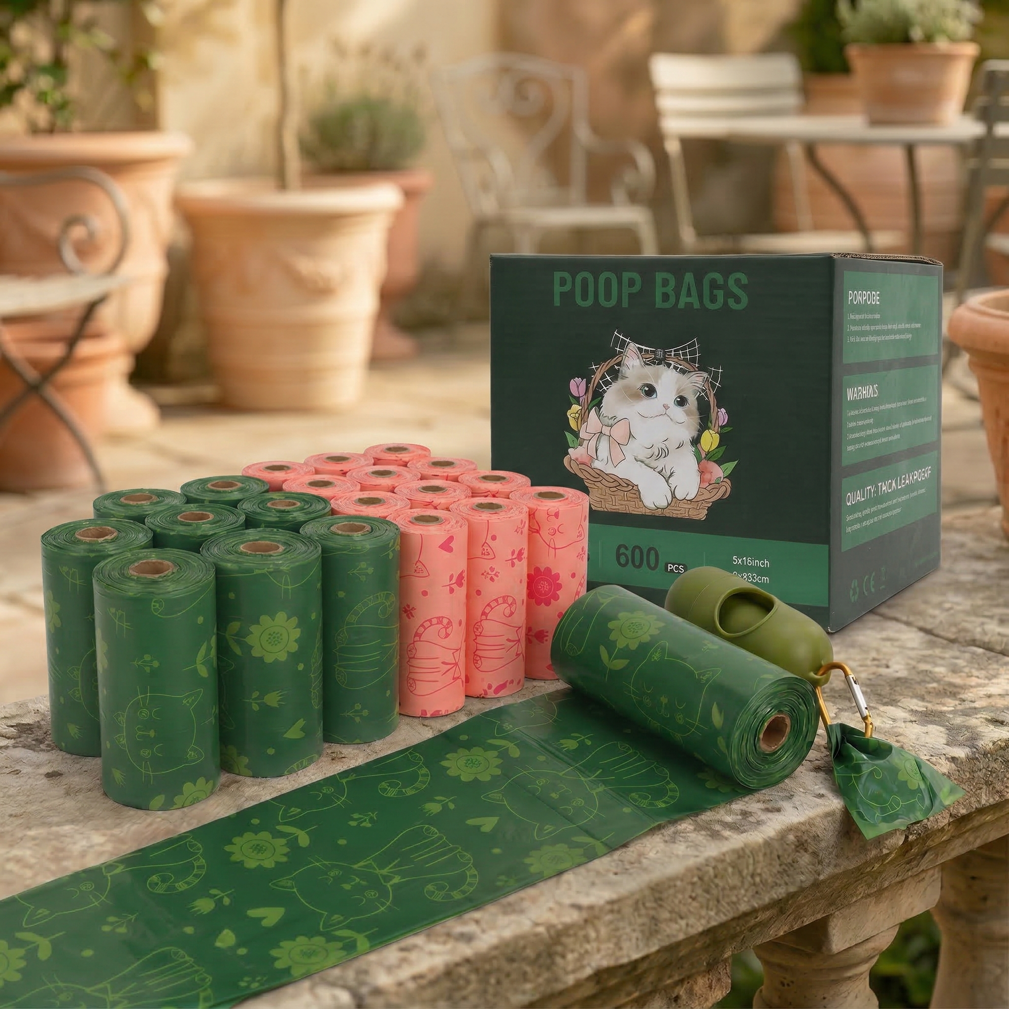 Biodegradable Pet Waste Bags Lemon Scent Roll Garbage Bags