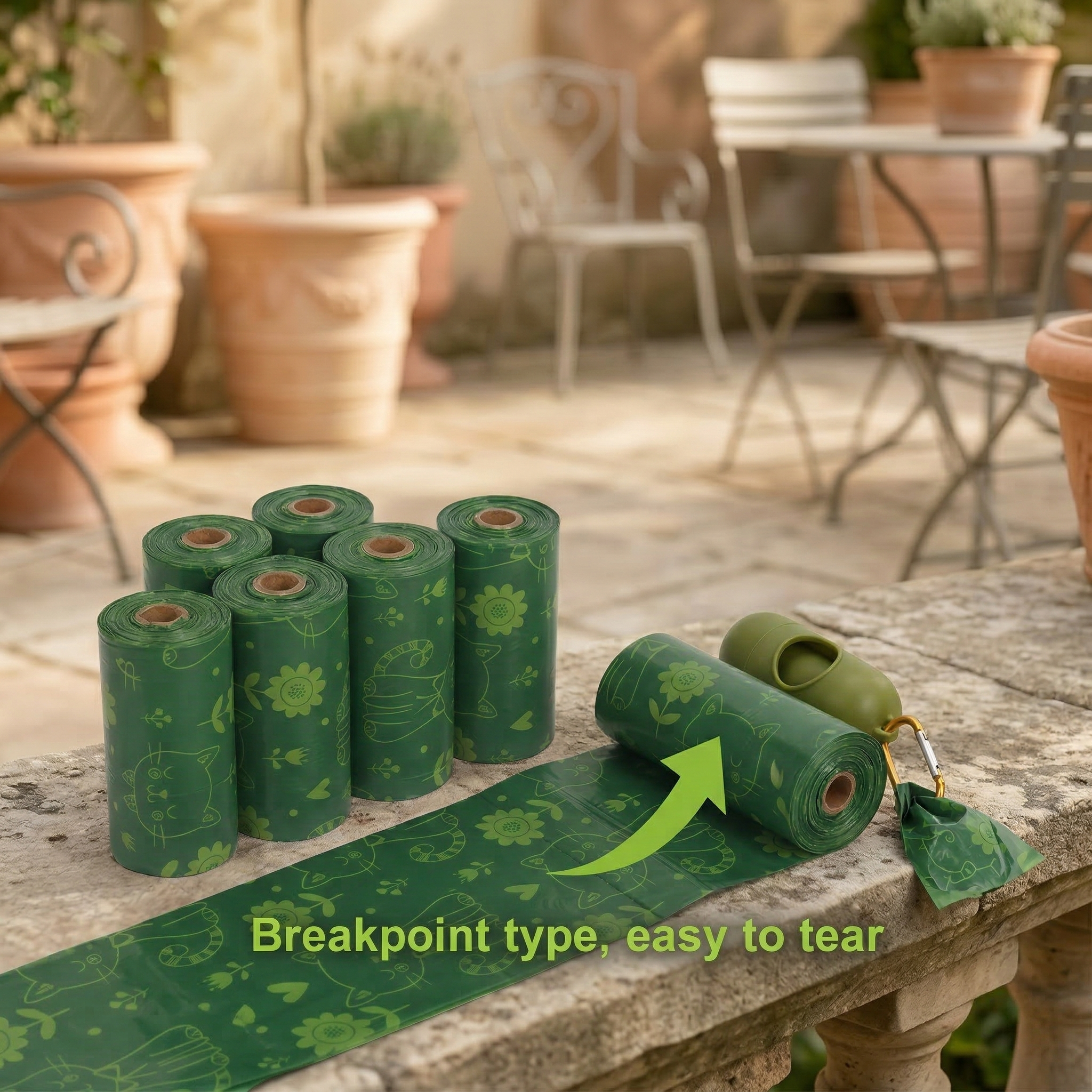 Biodegradable Pet Waste Bags Lemon Scent Roll Garbage Bags