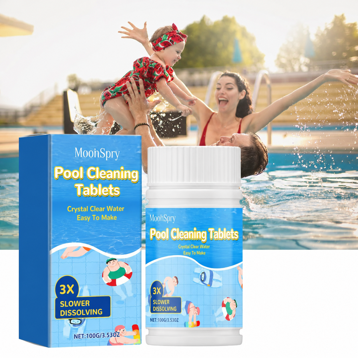 The Next-Gen Pool Purifier is here ✨ 2X Stronger Algae Control, Gentle & Safe for Kids! 👨‍👩‍👧‍👦